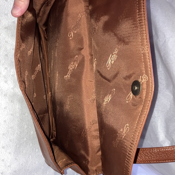 Fossil 75082 Envelope Camel Boho Leather Travel Crossbody Messenger Bag - Picture 4 of 12